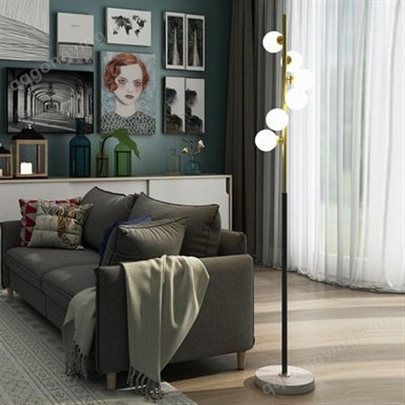 丹麦设计师落地灯 北欧客厅卧室床头创意个性玻璃球 现代落地台灯 图比乐