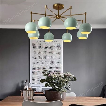 中山北欧后现代简约客厅吸顶灯艺术创意铁艺餐厅卧室美式灯具