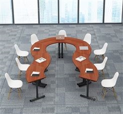 办公家具创意拼接会议桌 新款会议组合桌椅接待休闲办公桌 洽谈开会培训桌JY-W-161