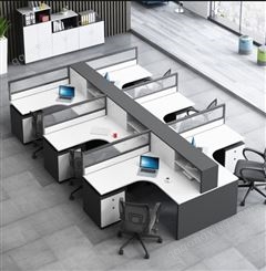 办公家具屏风办公室财务桌创意办公椅现代自习室办工桌单位枫木色单人商务JY-W-142