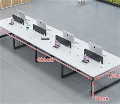办公家具钢木职员办公室桌4人位员工办公桌椅组合简约电脑桌公司卡座定制JY-W-182