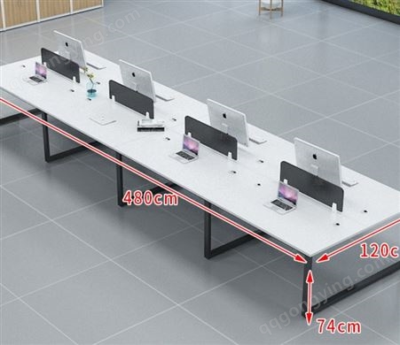 办公家具钢木职员办公室桌4人位员工办公桌椅组合简约电脑桌公司卡座定制JY-W-182