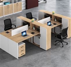 办公家具工业风职员办公桌组合 简约现代4人位办公家具工作位两人员工桌JY-GZ-080