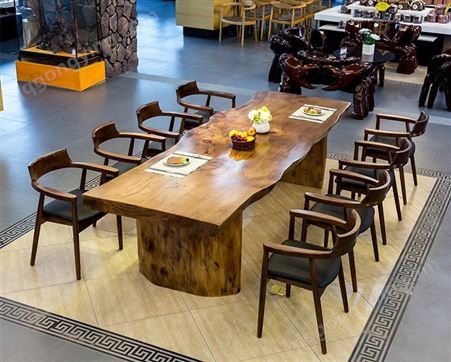 上海办公家具实木会议桌中式家具实木长方形餐桌咖啡休闲桌子办公大长桌JY-WQ-144