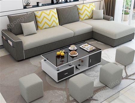 上海家具 新款布艺沙发 欧式沙发茶几 精品沙发 真皮沙发JY-BF-023