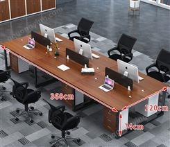 办公家具钢木职员办公室桌4人位员工办公桌椅组合简约电脑桌公司卡座定制JY-W-185
