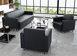 办公沙发现代时尚会客三人位商务接待小型家具办公室沙发茶几组合JY-BF-010