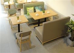 工厂定制咖啡厅卡座沙发主题西餐厅桌椅组合餐饮奶茶店清吧小吃店办公家具JY-WQ-095