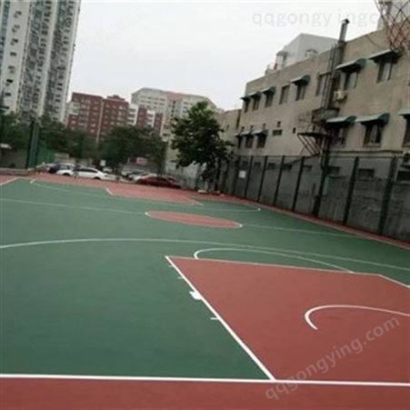 塑胶球场 室外硅pu篮球场 永兴 乒乓球场地面材料 供您选择