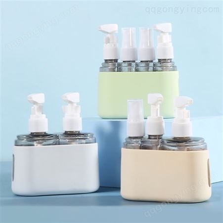 科安硅胶组合分装瓶 透明塑料瓶便携洗护旅行瓶套装